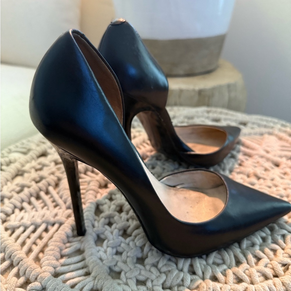 Zara Glossy Black Heels